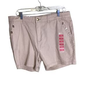 Stella Parker  Collection Women  Khaki shorts  Sz. 14  NWT  Summer Casual Chino